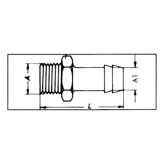 Штуцер пневматический, SW24, G1/2IN, D13 mm