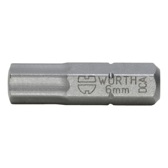 Біта WURTH із внутрішньою шестигранною головкою C 6.3 SW6 1/4" 25мм