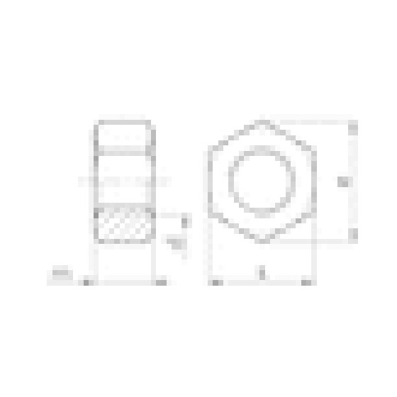 Гайка шестигранна ISO4032 - A2/70 - SW4, M2