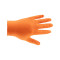 Рукавиці захисні одноразові нітрил, оранжеві, розмір L