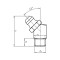 Конический ниппель 45° форма В Wurth Н2 M10X1