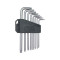 Набір ключів Г-подібних TORX з отвором, TX6-25, 8 шт., RED STRIPE