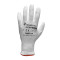 Перчатки защитные с полиуретановым покрытием BASIC, белые, пара, размер 8