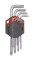 Набір ключів Г-подібних TORX з отвором, TX10-50, 9 шт., RED STRIPE