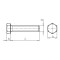 Болт метрический ISO4017 - 70 (A2K) - SW13 M8х40 мм