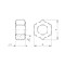 Гайка шестигранна ISO4032 - A2/70 - SW4, M2