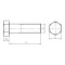 Болт з шестигранною головкою і часткової дрібної різьбленням